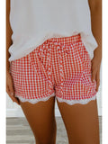 Lace gingham shorts